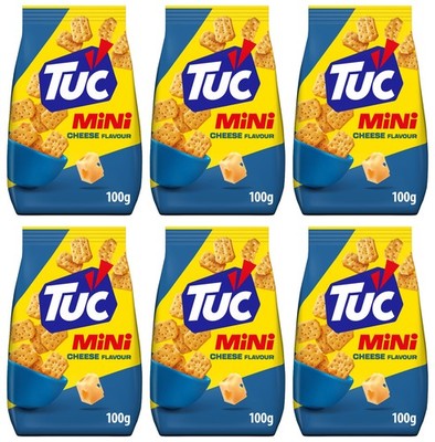 6 TUC MINI CHEESE Flavor Crackers Party Snacks 100g 3.5oz