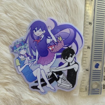 New OMORI Holographic Sticker Mari Basil Omori 100mm RPG Game Fan Art Japan