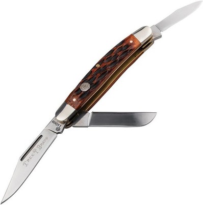 BOKER TREE BRAND KNIVES 110852 BROWN JIGGED BONE MEDIUM STOCKMAN KNIFE GERMANY