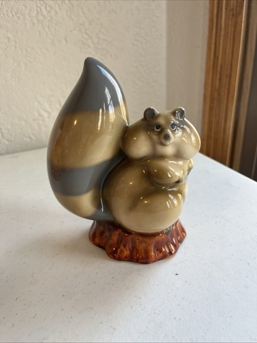Adorable Vintage Ceramic Squirrel Marked Japan “PERFECT” 5.5” Tall