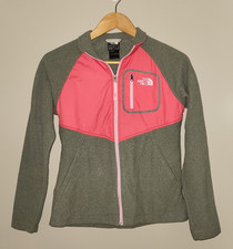 The North Face Glacier Track Jacket Girls Size LARGE 14/16 Pink  Gray Softshell