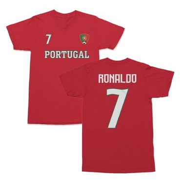 Portugal Ronaldo 7 Inspired Soccer Jersey Style Unisex T-Shirt