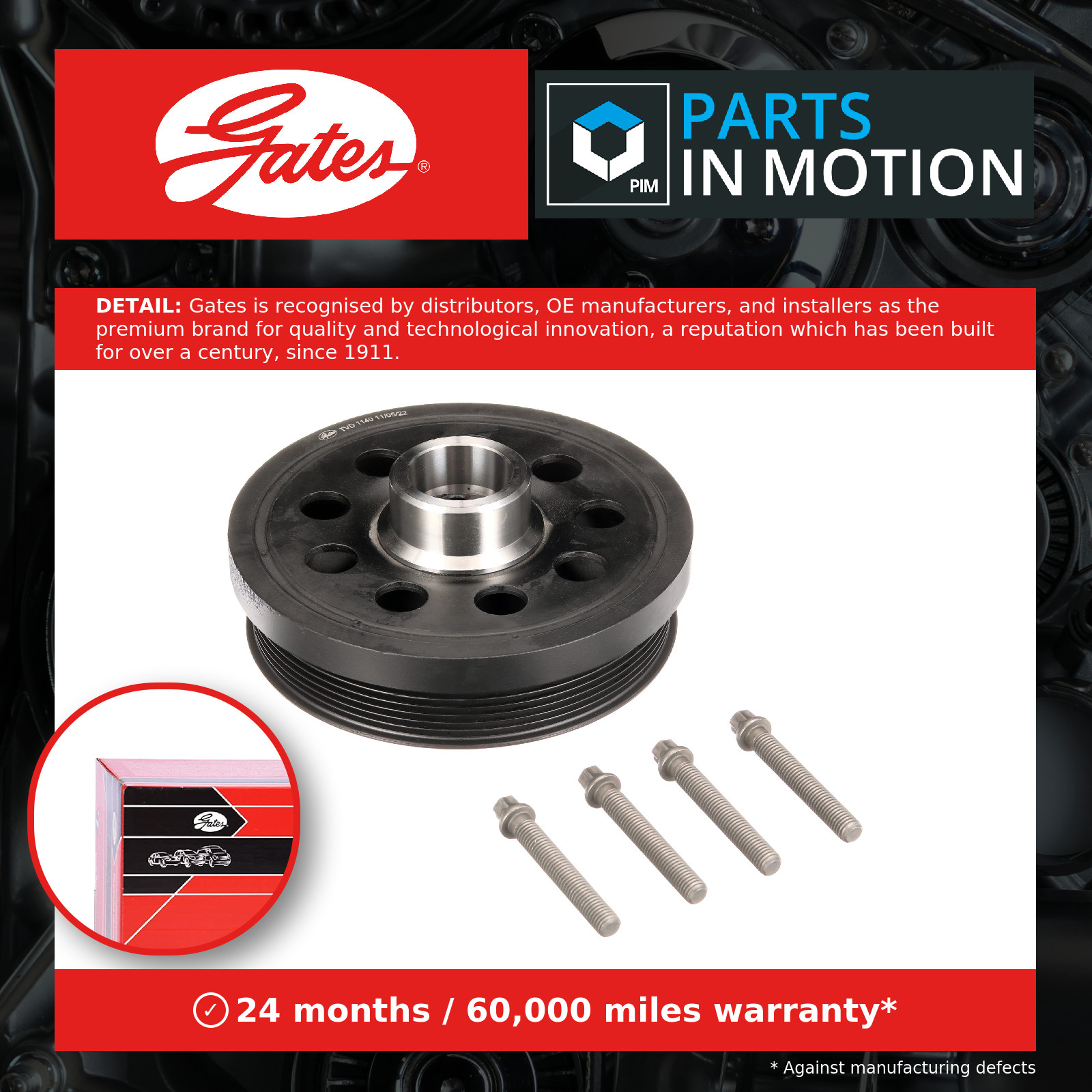 GATES Crankshaft Pulley BMW TVD1140A 11237797995,11237799153,11237823191 Belt Pulley, crankshaft - Image 9
