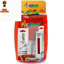 FixNZip FixATent Premium Complete Tent Repair Kit with Zipper Slider, Pole...