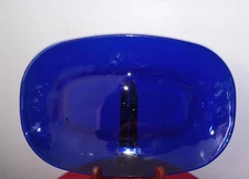 Vintage  Cobalt Blue Glass Duralex 14”  Oblong Platter 