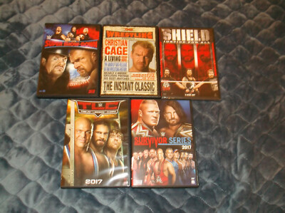 LOT OF WWE TNA WRESTLING DVDS TLC SHIELD SURVIVOR SERIES SUPER SHOW DOWN  CAGE 853877001515|