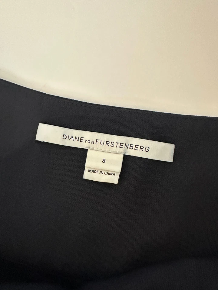 DIANE VON FUSTENBERG темно-синий высокая талия платье брюки w карманы женщин 8 - Изображение 3 из 3