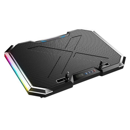 RGB Luminous Kühlbasis Laptop Belüftete Unterstützung Laptop-Kühlkissen