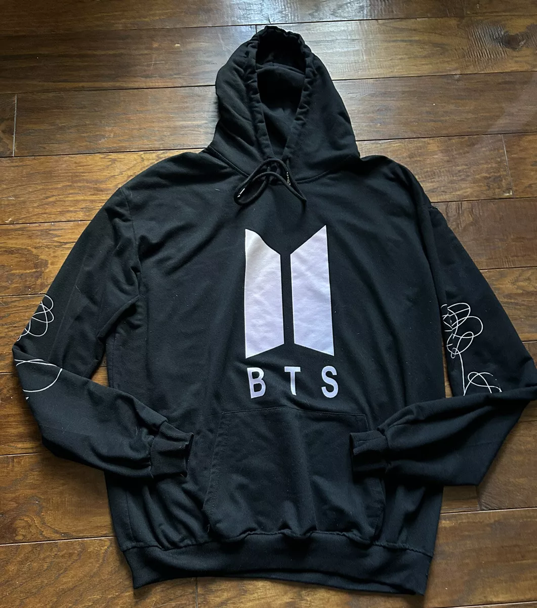 BTS SUGA black hoodie size XL 65 cotton 35 polyester Unbranded