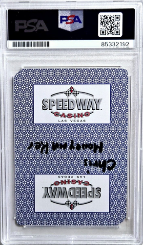 Chris Moneymaker Signed 6 Of Spades Poker Playing Card Autograph PSA/DNA 10 Auto - Picture 2 of 2