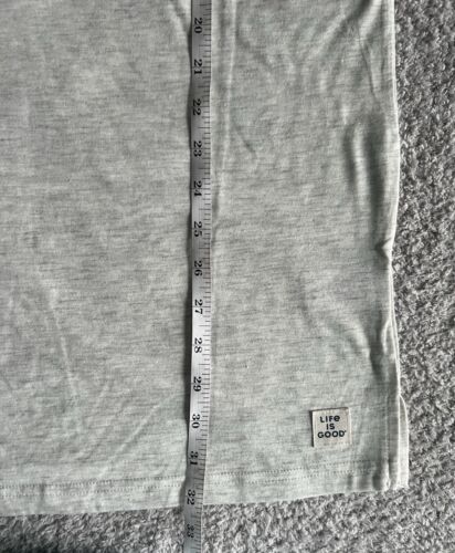 Life is Good Sleep Shirt Women’s Sz Large Gray Dog Nightgown Stretch - Picture 9 of 13