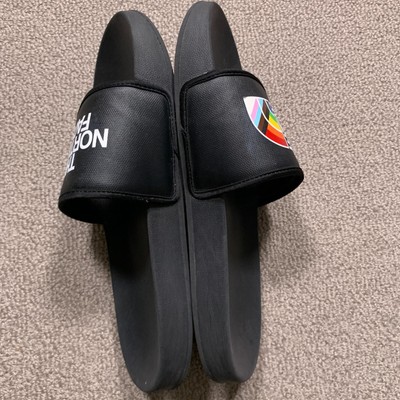 The North Face Slides Men 12 Black Camp lll Pride Rainbow  display picture 3