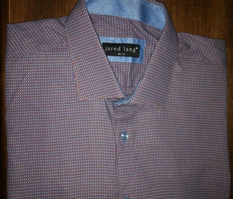 Men's Jared Lang Long Sleeve Geometric Pattern Button Front Shirt Size XL/5 EUC - Image 2 of 2