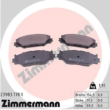 Zimmermann brake pad set, disc brake 23983.178.1
