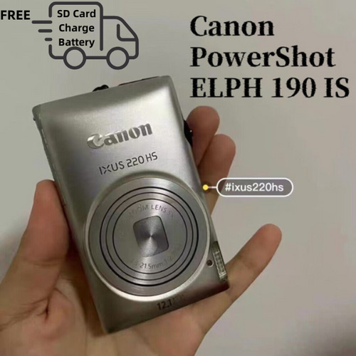 Canon IXUS 220 HS ELPH 300 HS Silver 12.1MP 5x Optical Zoom Digital Camera