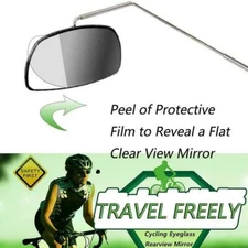 Bike Bicycle Riding Mirror Helmet Mount Rearview Rear View UK Eyeglass V4C6