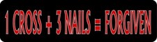1 Cross 3 Nails Forgiven Motorcycle Helmet Stickers
