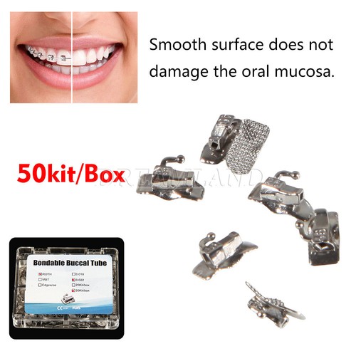 Tubo buccale singolo Roth 022 bondable non convertibile dentale FDA CE - Foto 3 di 15