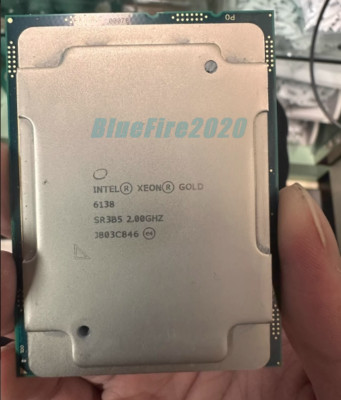 Intel Xeon Gold 6138 2GHZ 20 Cores 40 Threads FCLGA3647 125W CPU Processor SR3B9