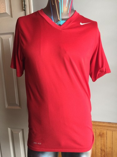 Nike Mens DRI-FIT V-neck T-Shirt Sports 