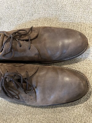 Ecco Shock Point Brown Leather Lace Up Oxford Men