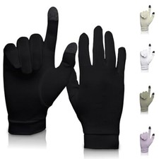 Silk Glove Liners  Soft  Comfortable  Touchscreen Thermal Gloves  Natural