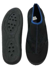 Beach Socks Mens Black & Blue Aqua Socks Beach & Water Shoes 7