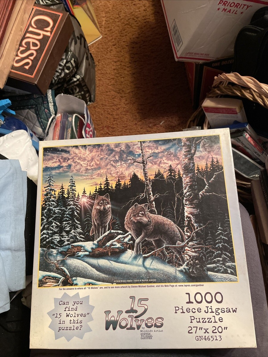 SunsOut 15 Wolves 1000 Piece Puzzle. Steven Michael Gardner