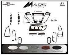 Kit de 21 piezas de cubierta de tablero interior de madera para Ford Custom Tourneo 2014