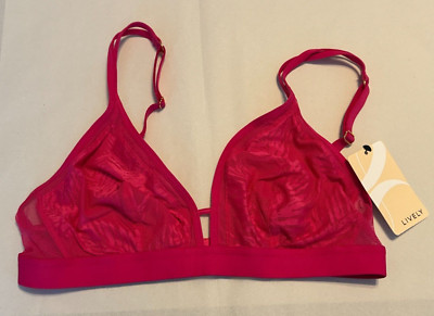 Lively (#42454) Hot Pink The Smooth Lace Bralette - Medium - NWT