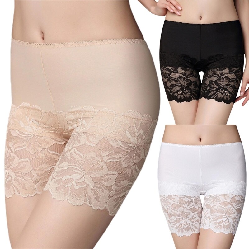 Lace Seamless High Waist Safety Shorts for Women Panties Briefs