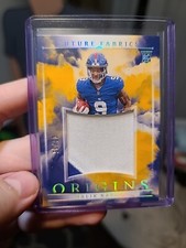 2024 Panini Origins - Future Fabrics Gold #FF-MNA Malik Nabers /25 (MEM, RC)