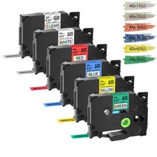 Compatible with Brother Glitter Laser Label Clear White Red Blue Yellow Green