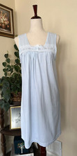 Lady Manhattan Vintage Blue Striped Nightgown sz M