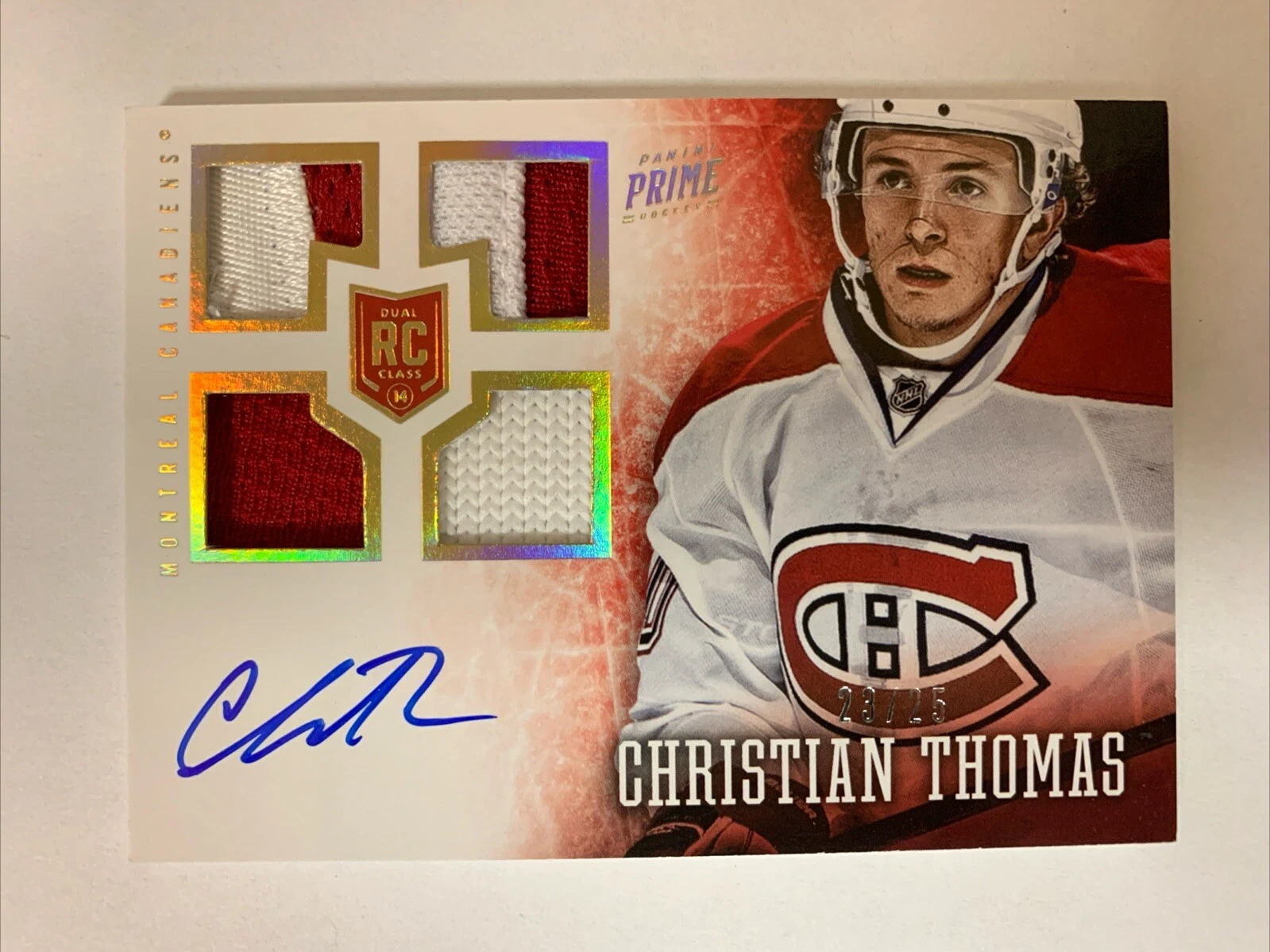 2013-14 PANINI PRIME HOCKEY CHRISTIAN THOMAS /25
