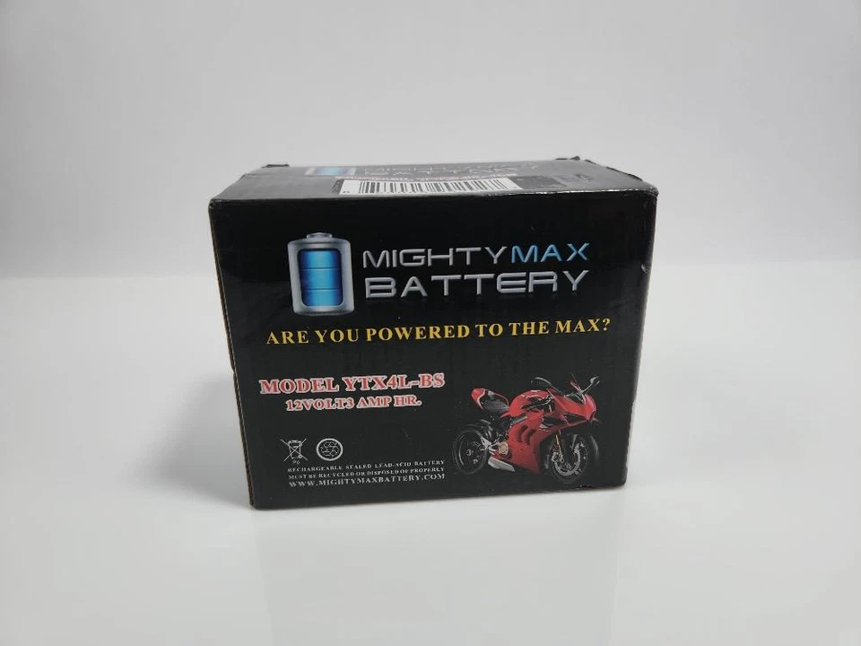 Mighty Max Battery YTX4L-BS - 12 Volt 3 AH, 50 CCA, Rechargeable - OPEN BOX - Image 2 of 4