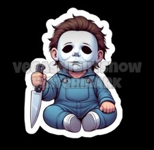 Micheal Myers Horror Halloween Cartoon 4 Inch Vinyl Sticker
