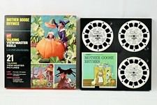 VINTAGE MOTHER GOOSE RHYMES GAF TALKING VIEW MASTER 3 REEL  BOOK BOX SET -