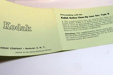 Sales Brochure for Kodak Retina S advertisement Close up lens filter set list