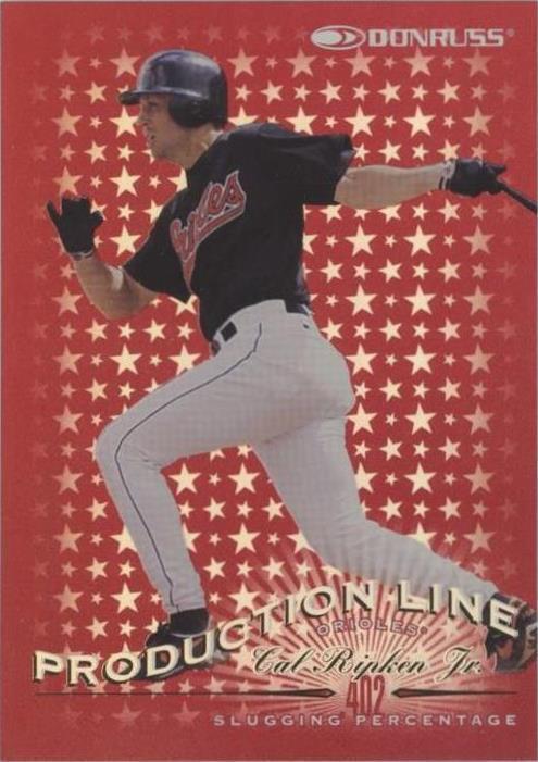 1998 Donruss - Production Line Slugging Percentage Cal Ripken #20 /402 ...