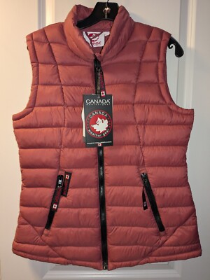 Officially Licensed Canada Weather Gear Women's Pink Puffer Vest (SiZE M)  NEW