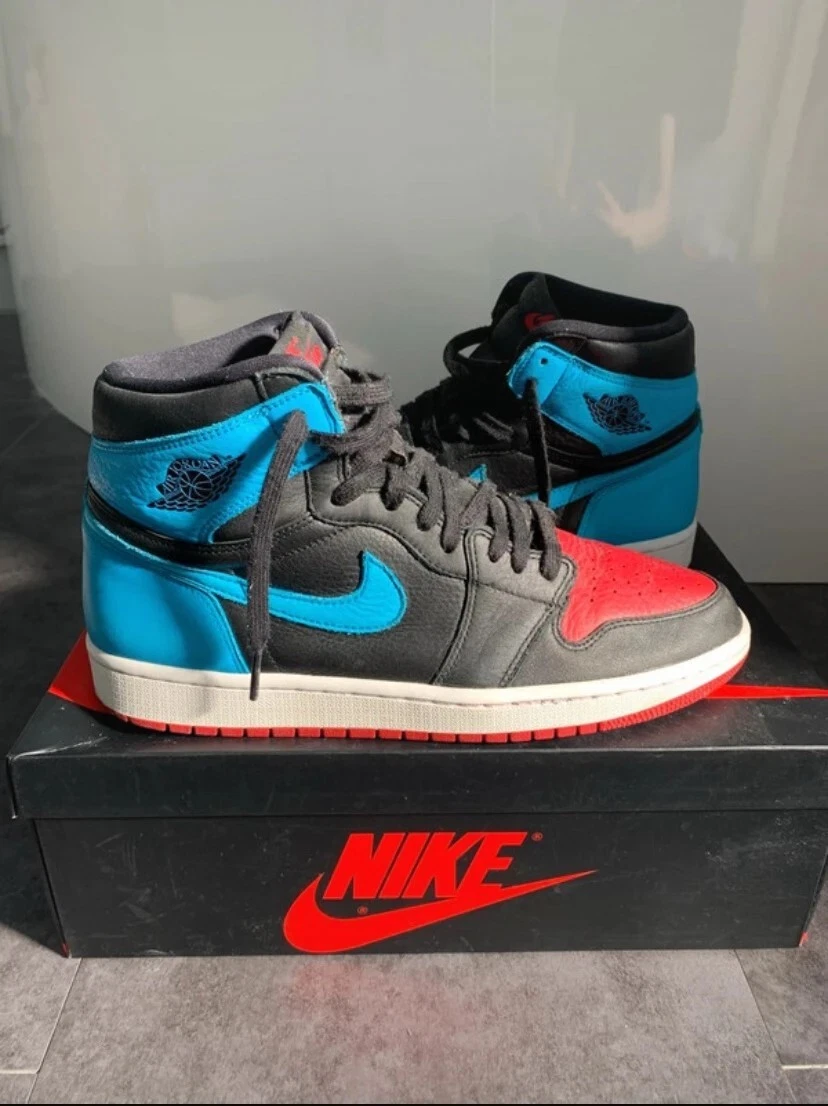 Nike Jordan 1 Retro Scarpe da Ginnastica Alte "UNC To Chicago" Taglia 9