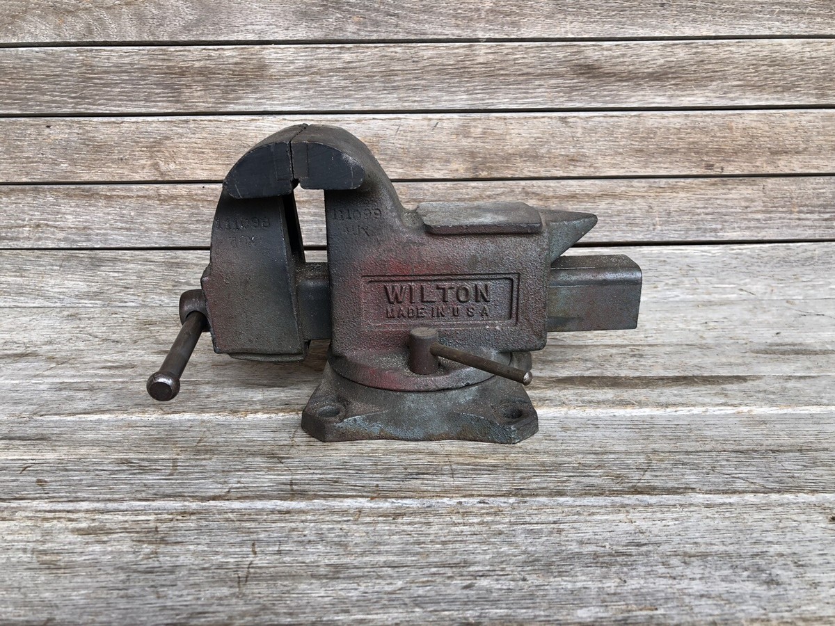 VINTAGE WILTON BENCH VISE ON SWIVEL BASE ANVIL 111099 XU2 | eBay