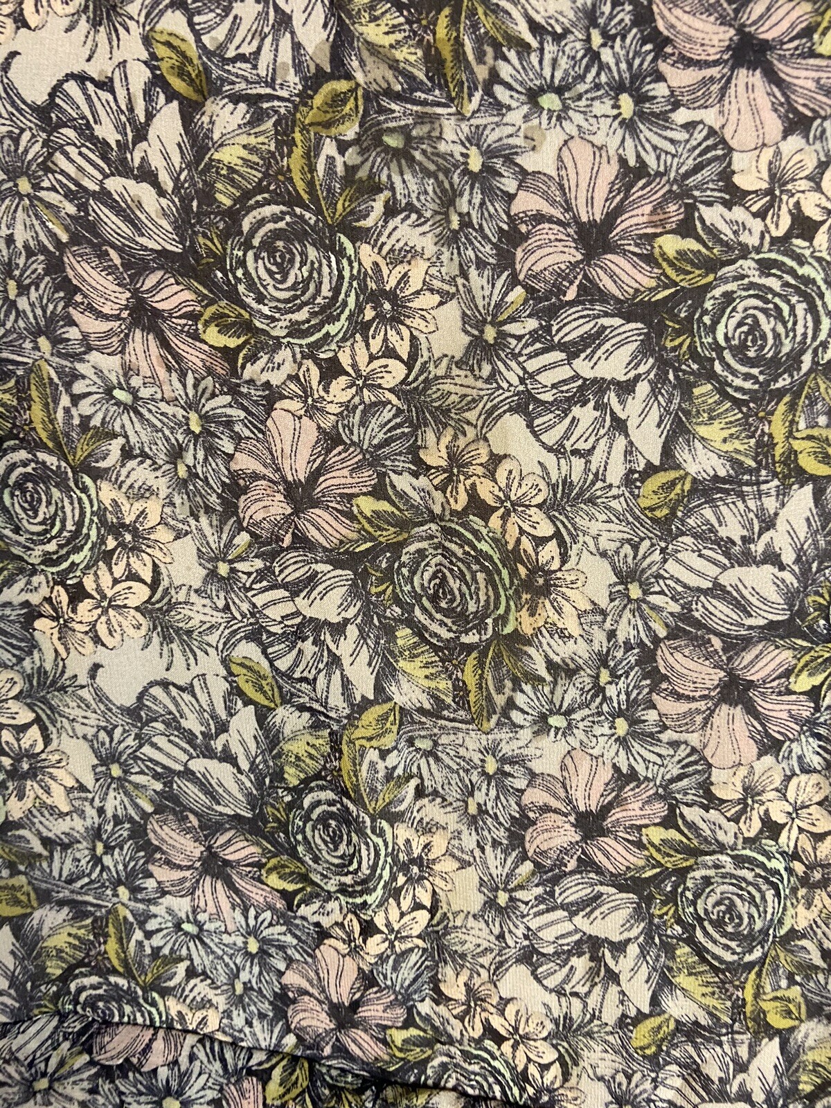 Paul & Joe Sister Floral Print Gray Pink Silk Shi… - image 2