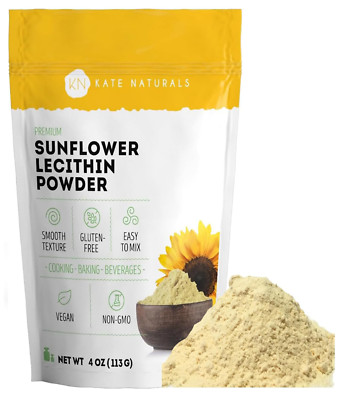 Kate Naturals Sunflower Lecithin Powder for Baking Bread Gummies Cooking 4oz ...