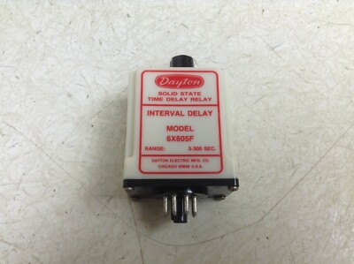 Dayton 6X605F 120 VAC Coil 3-300 s Time Interval Delay Relay Module (TB)