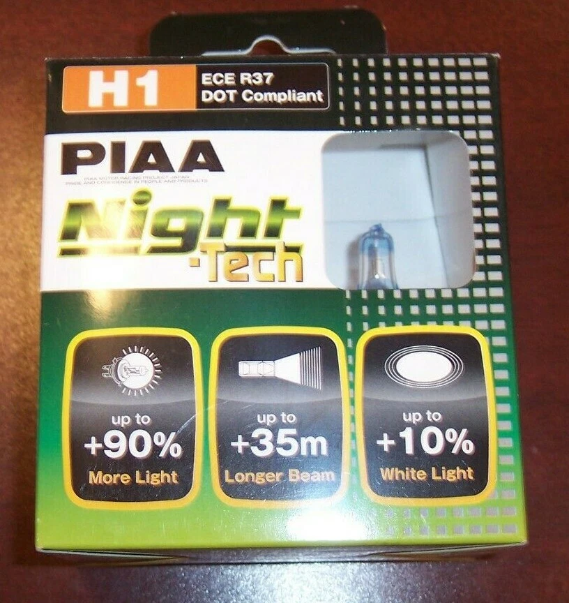 Juego de 2 bombillas antiniebla halógenas extra PIAA H1 Night Tech 3600K X 10701 Foto 2 de 4