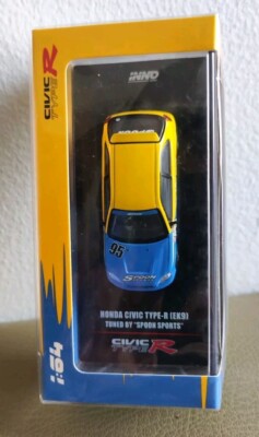 ミニカー Inno64 1/64 Spoon Honda Civic TypeR EK9 INNO Models 1:64 Honda Civic EK9 Type-R Spoon Sports in
