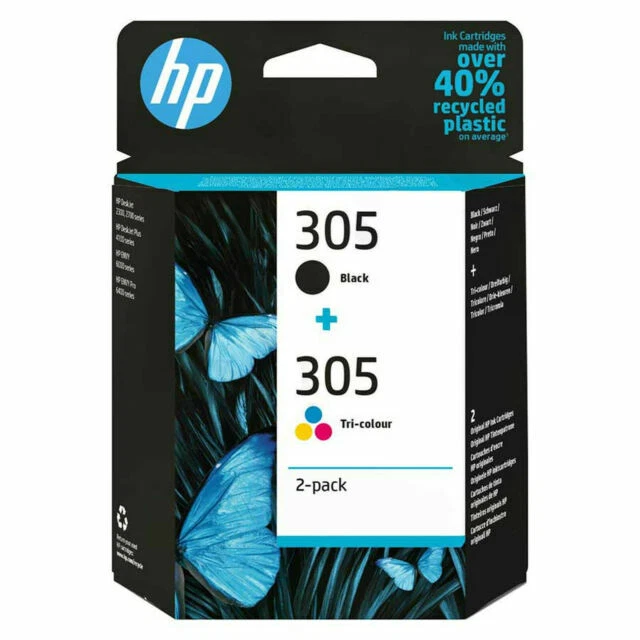 HP 305 Noir/Cyan/Magenta/Jaune Cartouches d'Encre (6ZD17AE)