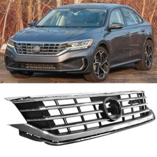 Fit 2020-2022 Volkswagen Vw Passat Front Bumper Mesh Grille Grill Wchrome Trim Fit 2020-2022 Volkswagen Vw Passat Front Bumper Mesh Grille Grill Wchrome Trim